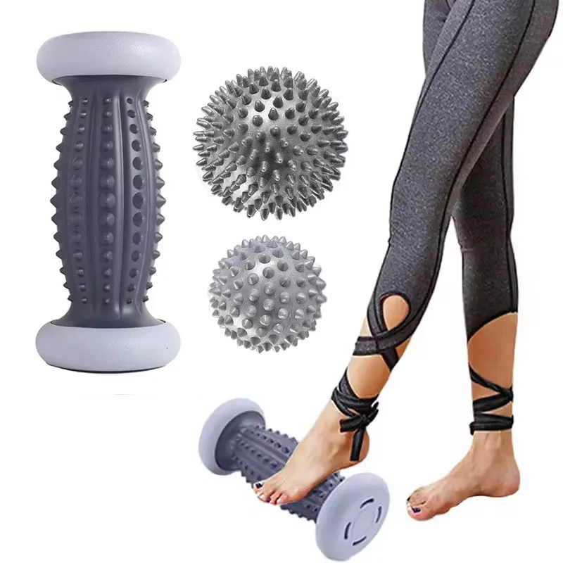 Massage Ball Foot Roller Spiky Lacrosse Balls Relieve Hand Shoulder Leg Plantar Fasciitis Heel Feet Arch Deep Tissue Massage