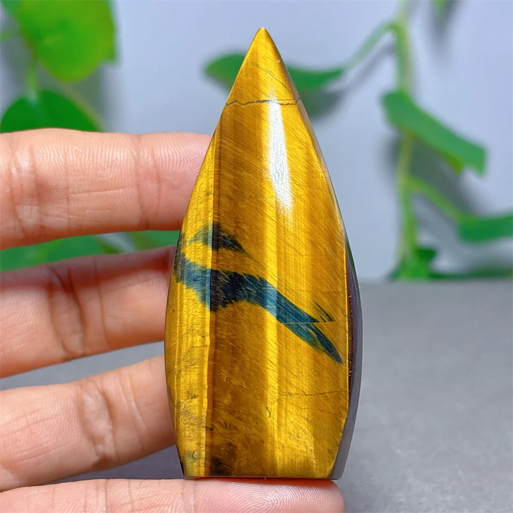 Blue Yellow Tiger Eye Free Form Crystal Natural Stone Quartz Minerals Home Decoritems Reiki Gifts Energy Healing Luck Love