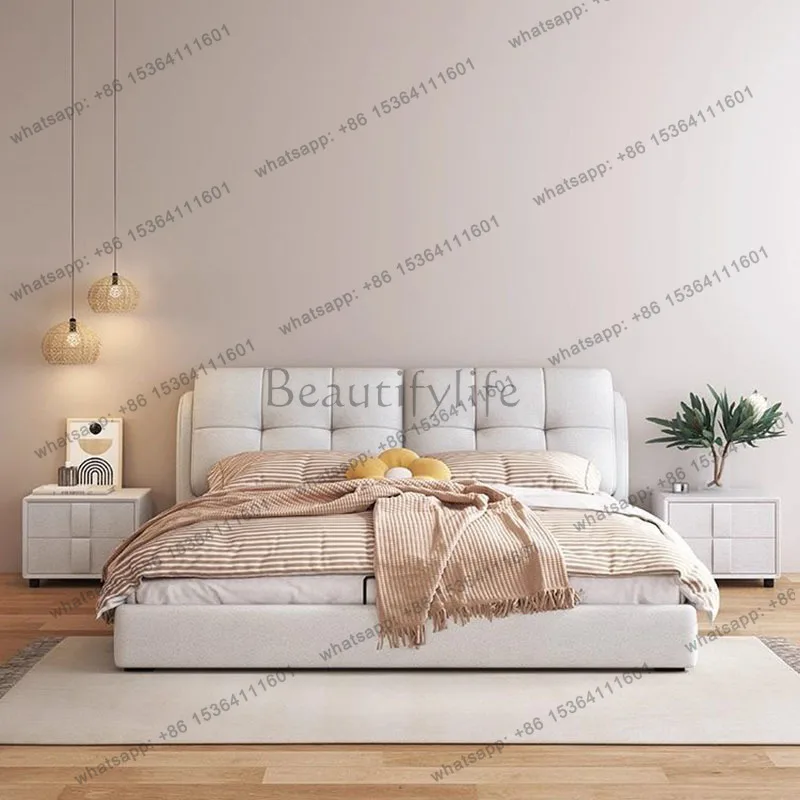FG Double Bedroom Bed Children Luxury Modern Floor Multifunctional Wooden Mobile Design Bed Sleeping Muebles Lounge Suite Furnit