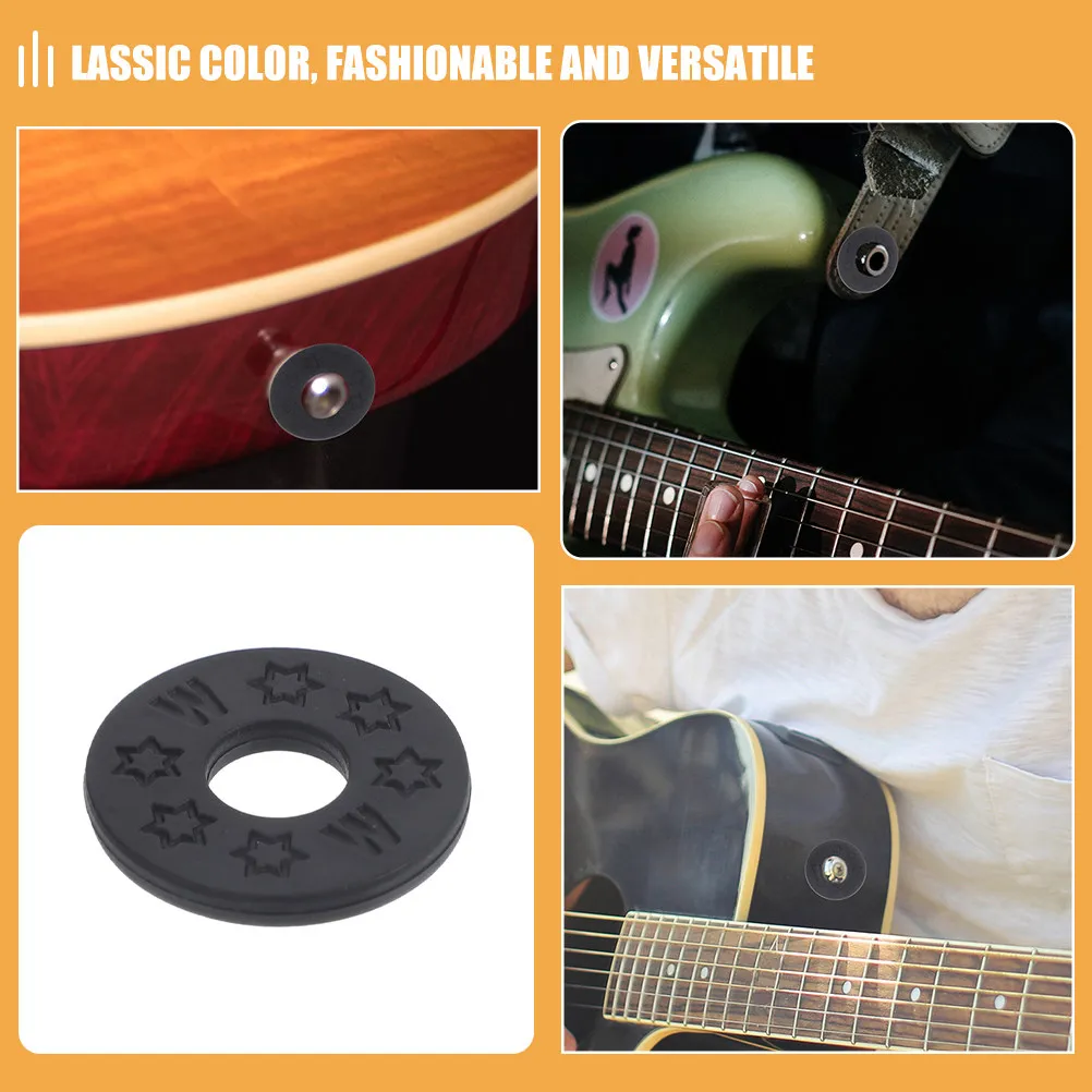 8Pcs Guitar Strap Blocks Silicone Locks High Reliability Replacement Parts for Electric Acoustic Bass Guitar Accessories