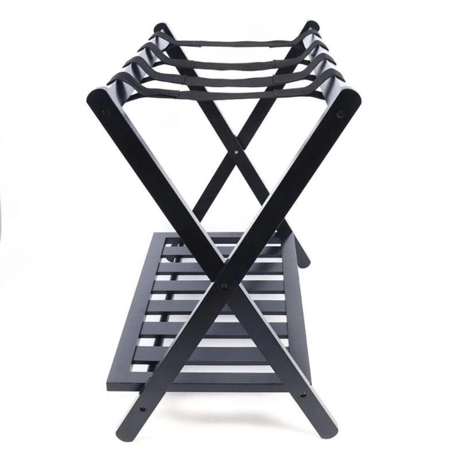 2 Tier Foldable Luggage Rack Home Hotel Shoe Storage Holder Travel Shoes Stand