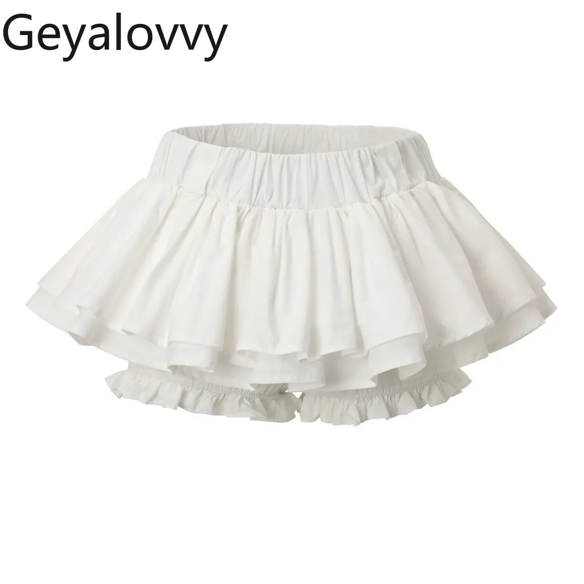 2025 neue Sommer frauen Casual Röcke Koreanische Nische Design Abnehmen Vielseitig Hohe Taille Einfache Rüschen Kurzen Rock Hosen