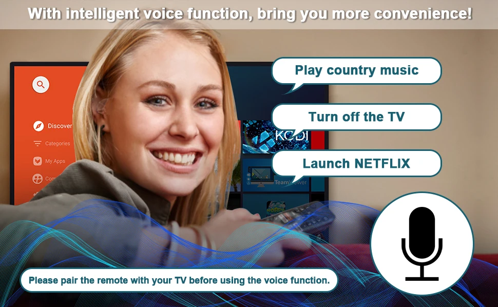 FAZV RM-C3250 Voice Remote for JVC LT-32/40/43/50/55/58/65CA690/790/890/810 Smart TV