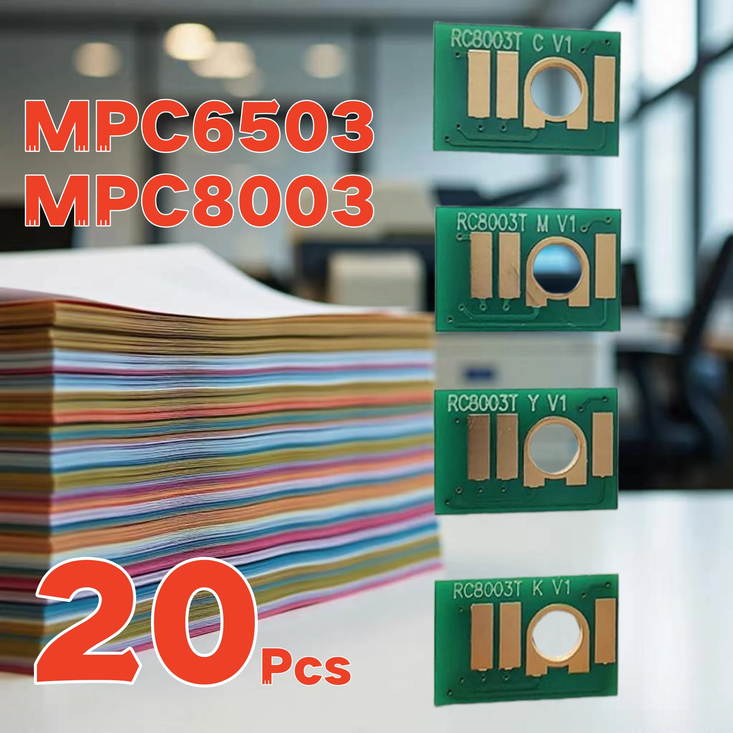 

Dmyon 20pcs MPC6503 MPC8003 Cartridge Chips for Ricoh MPC6503 MPC8003 MP C6503 C8003 MPC 6503 8003 Printer Chip
