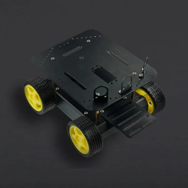 

DFRobot's New A4WD Four-wheel Aluminum Alloy Robot Intelligent Car Parts Compatible with Arduino