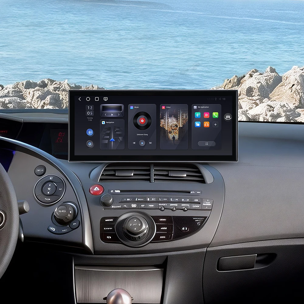 15.8 Inch Vertical Screen For Honda Civic 1996-2001 Multimedia Audio Stereo GPS Navigetion Carplay Android Auto 4G LTE