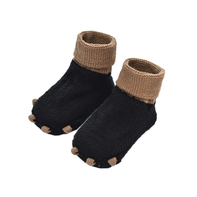 

Cute Soft Cotton Newborn Socks Little Paw Casual Warm Non-slip Floor Socks Thick Fluffy Baby Foot Socks Infant Winter Wear