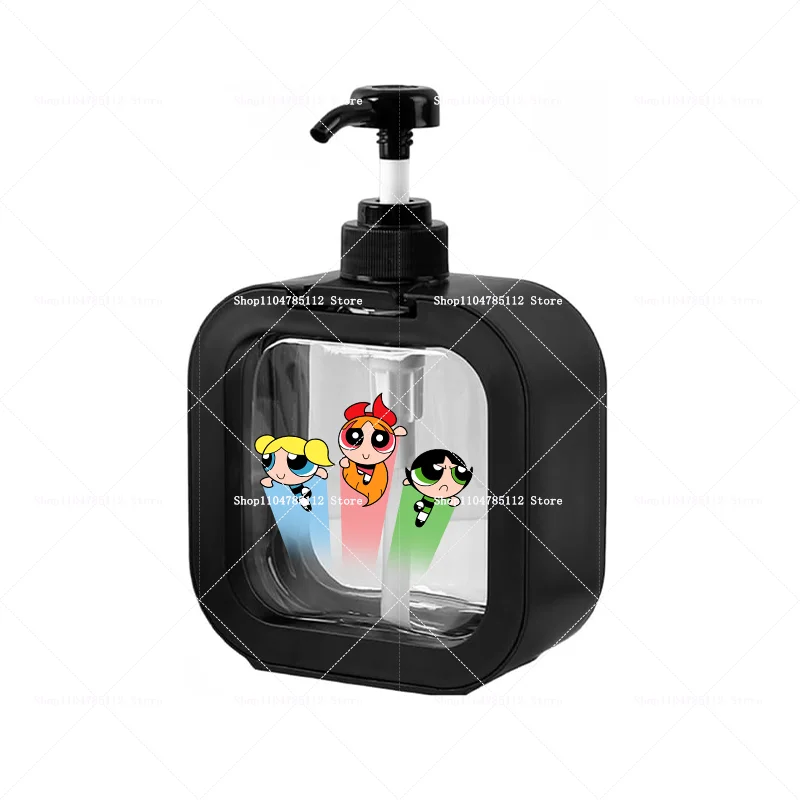 The Powerpuff Girls Soap Dispenser Lady Liquid Hand Pump Kawaii Anime Refillable Bottle Portable Simple Hand Soap Dispenser Gift view 6