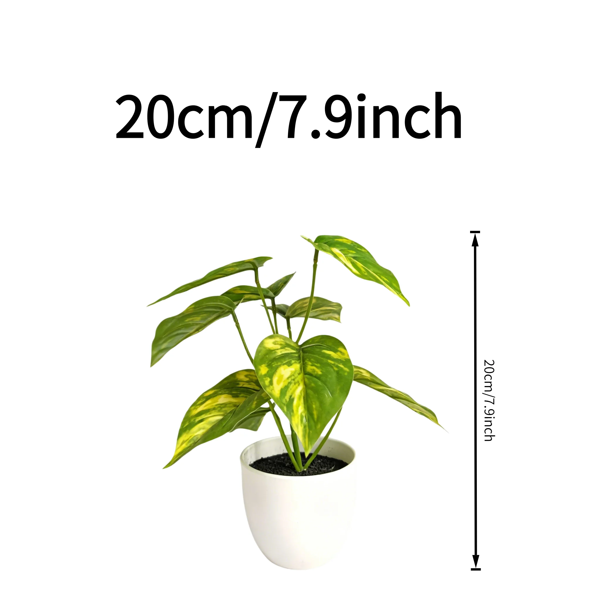 20cm Artificial Tabletop Potted Plant,Ideal for Indoor & Outdoor Decor,Perfect for Home Office Cabin Garden  Seasonal Decoration