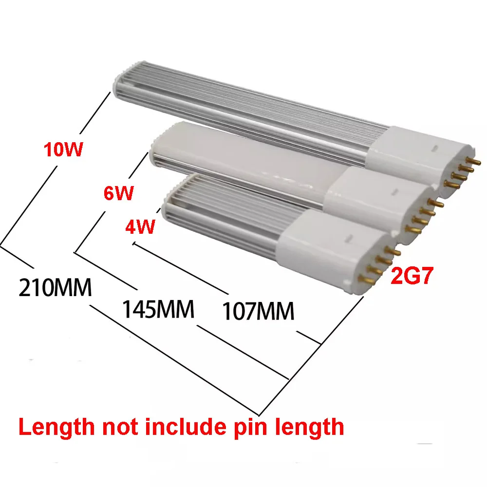 

10pcs 2G7 LED Tube Light Desk Reading Bar Lamp 110v 220v 4w 6w 10w 107mm 145mm 210mm 3000k 4000k 6000k Replac Fluorescent Lamp