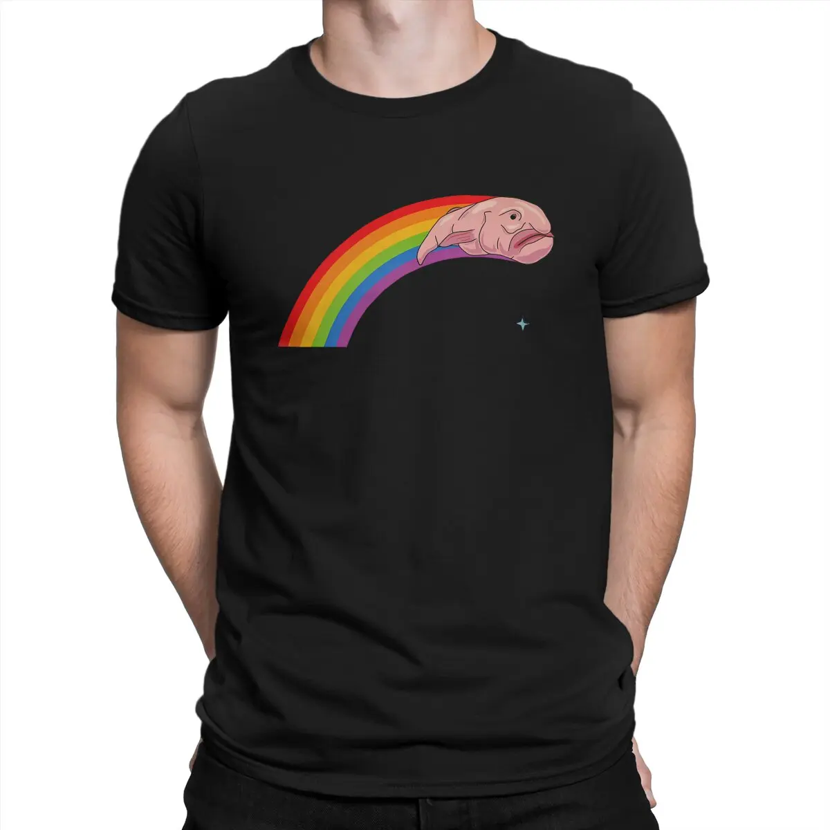 Classic CUTE Graphic TShirt Blobfish Ugly Fish Creative Streetwear Casual T Shirt Men Tee Unique Gift Idea