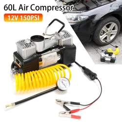 Compresor de aire de coche de 150PSI, inflador de neumáticos, bomba de aire de presión de 12V, bomba de presión de doble cilindro, Kit de herramientas portátil 4WD