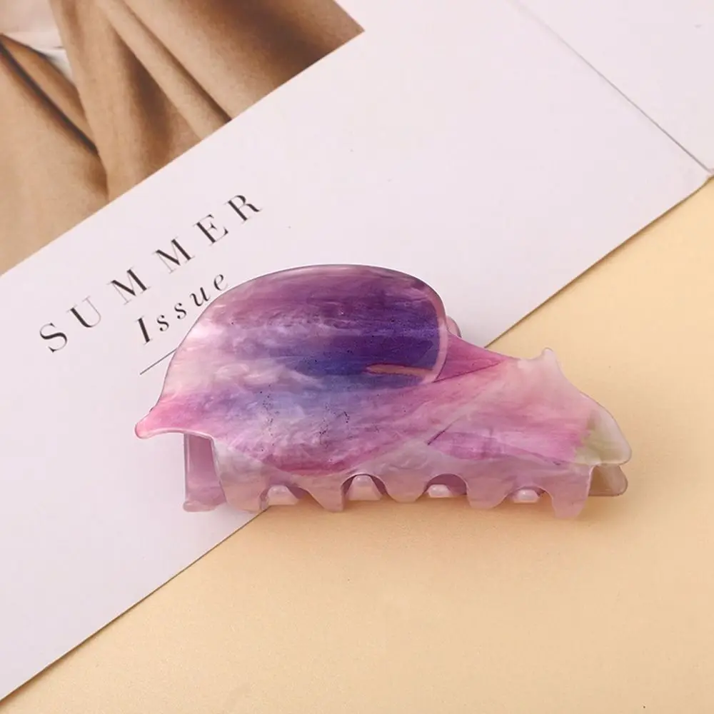 

Color Large Grab Clip Pink Tulip Astronaut Female Hair Accessories Korean Style Headwear Flower Hair Clip Plastic Hair Claw