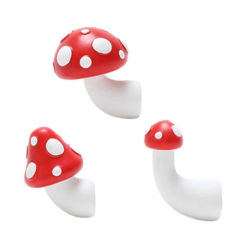 Fridge Magnets No Drilling Required 3D Decorate Resin Mushroom Decorations
