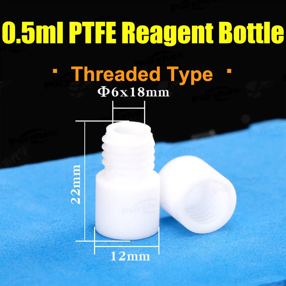 PTFE-Schraubverschluss-Reagenzflasche Hochtemperaturbeständig Säure- und Alkalibeständig mit Deckel Verschiedene Größen Labor-Aufbewahrungsflasche – Detail 7