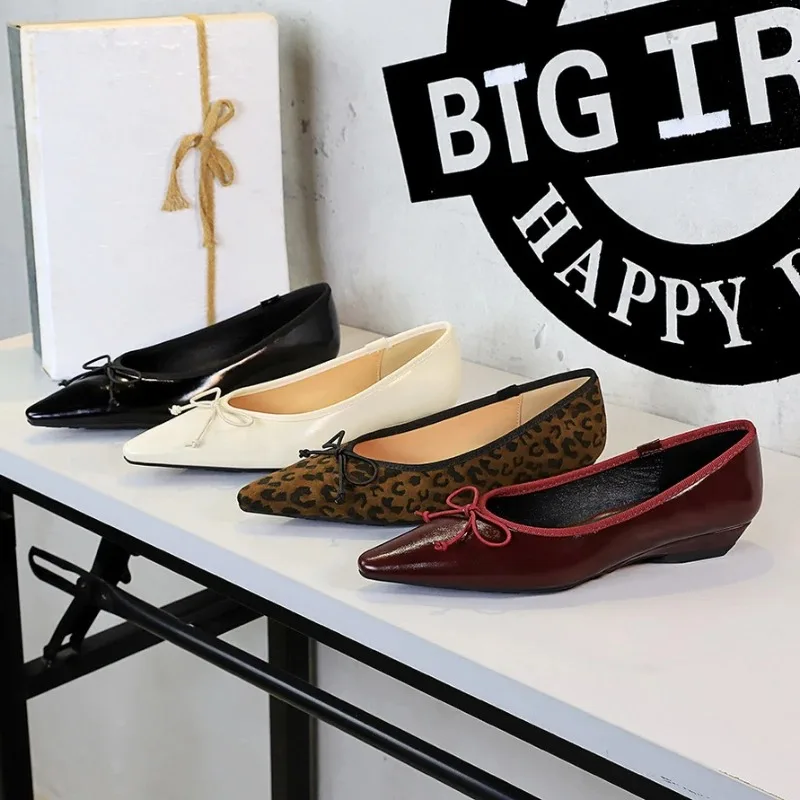 

Womens Flats Shoe Sexy Leopard Print Nightclub Party Shoes Fashion French Style Pointed Tip Casual Shoes for Woman Zapatos Mujer