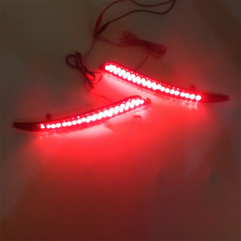 

2X Car Styling Red LED Rear Bumper Reflector Light for Ford Fusion Mondeo 2013 2014-2018 Tail Light Brake Stop Lamp 12V