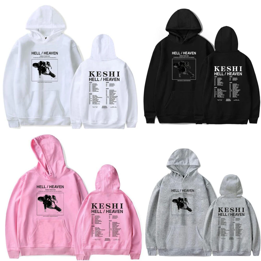 

Keshi Hell/Heaven World Tour 2022 Funny Hoodie Hip Hop Graphic Sweatshirt Poleron Hombre Unisex Streetwear Harajuku Tracksuit