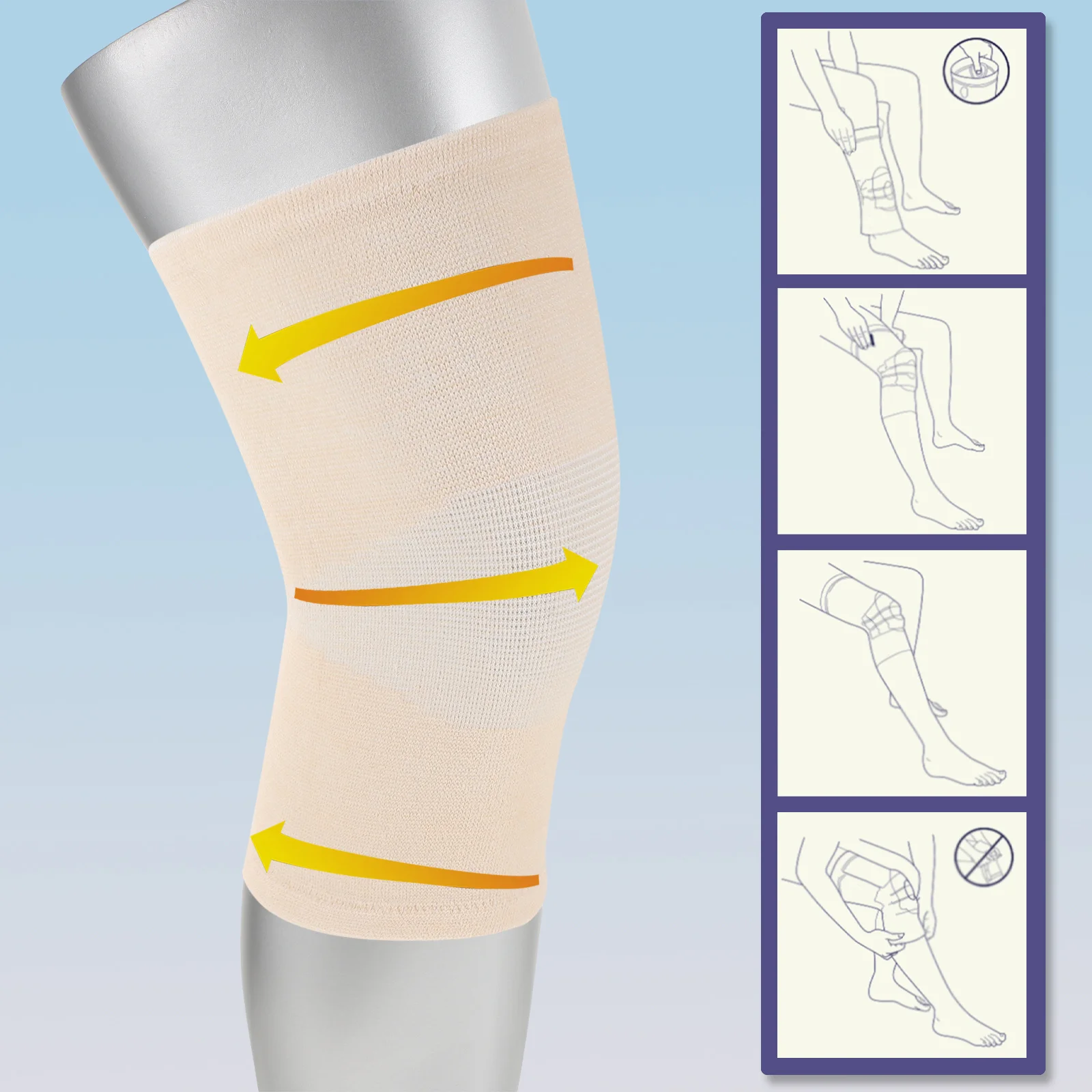 منصات الركبة سميكة الدافئة داعمة للرياضة ركوب الدراجات الجري اليوغا لتخفيف الآلام للجنسين الركبة الأقواس وسائد واقية الكبار
