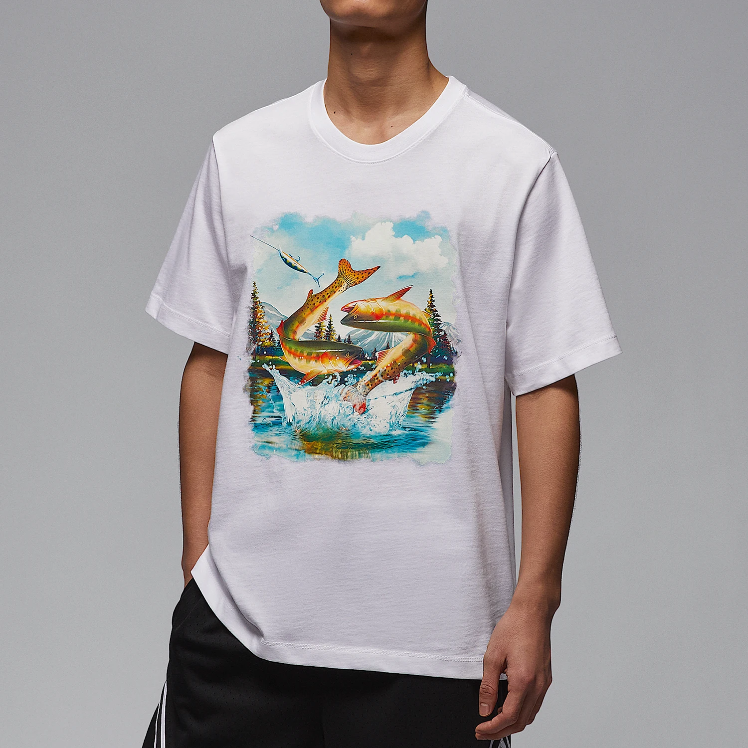 

Nike Genuine JORDAN Men's Soft Casual Pattern Breathable Fashion T-Shirt HJ2408-100