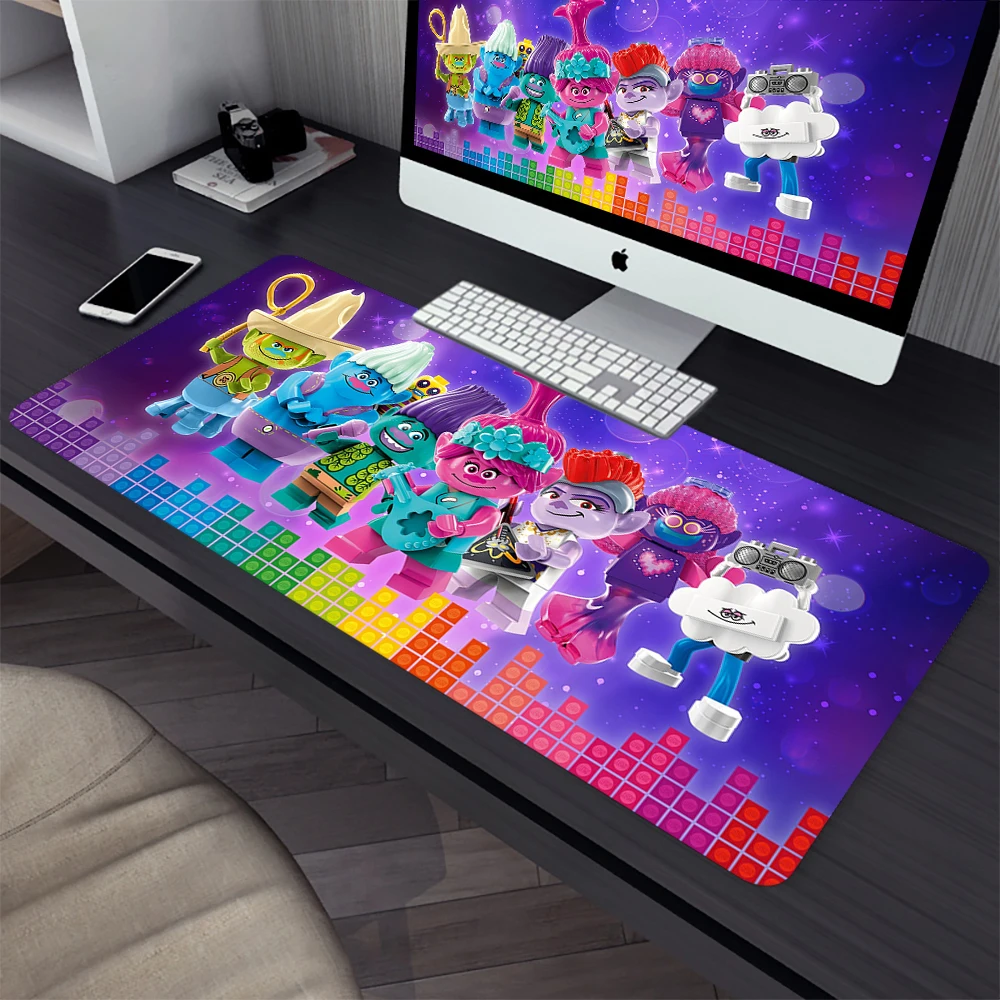 Trolls World Tour Large Gaming Mouse Pad Computer Mousepad PC Gamer Laptop Mouse Mat Office Mausepad XXL Keyboard Mat Desk Pad