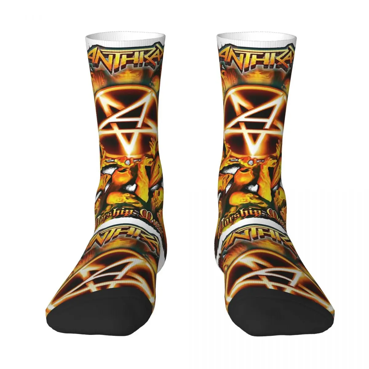 ANTHRAX BAND 2-Calcetines Unisex de invierno, medias de Hip Hop, estilo callejero, Crazy