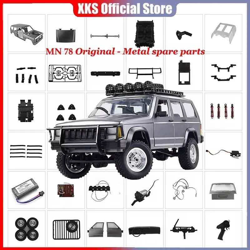 

MN MN78 MN-78 RC Car Spare Parts Shell Bumper Tires Front Rear Axle Main Board Remote Control Servo Lamp Gearbox Assembly