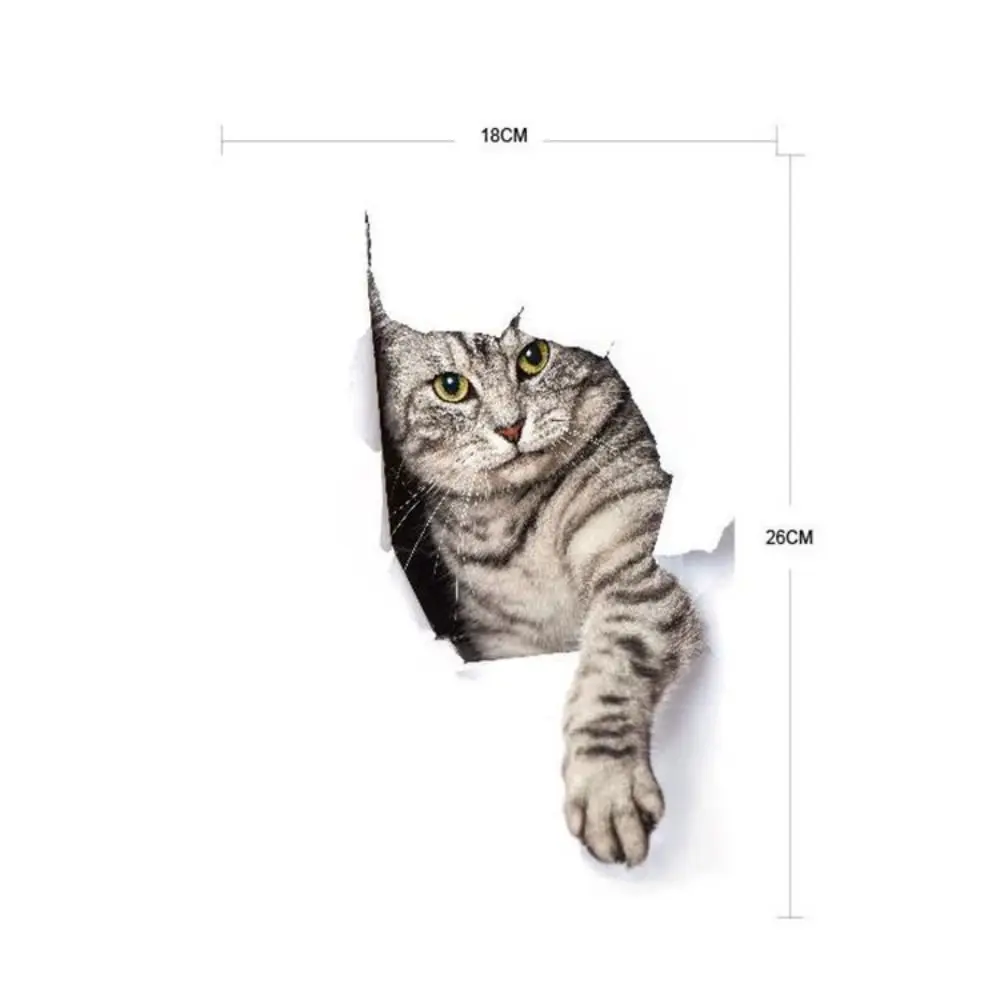 3D Cat Simulation Cats Car Sticker Waterproof PVC Cat in The Crack Sticker Creative Funny Car 3D Cat Stickers Car-Styling
