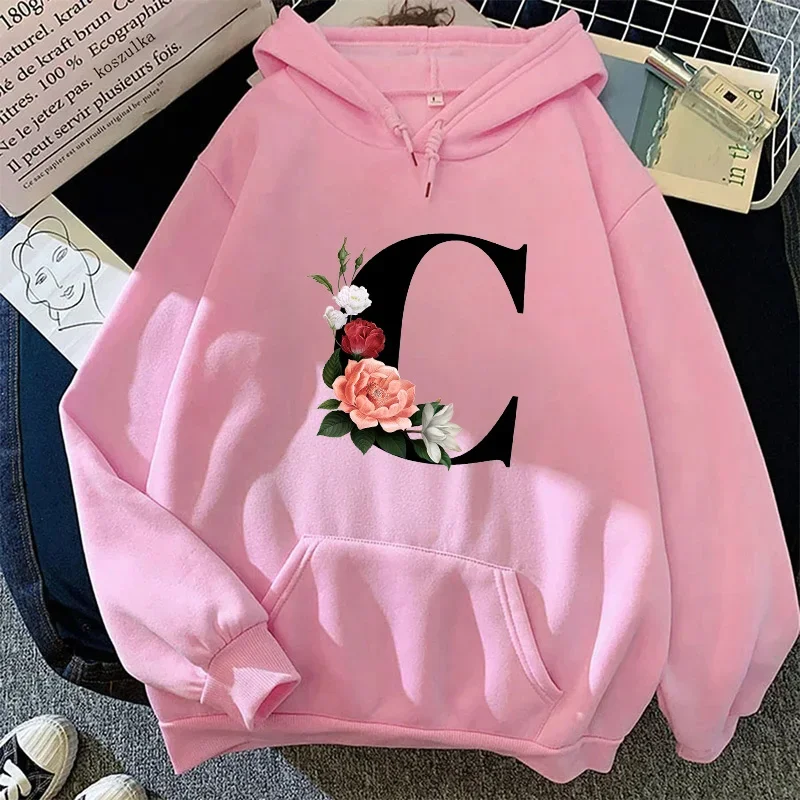 الخريف الشتاء المرأة هوديس رسائل عادية A-Z الطباعة بلوزات رياضية في الهواء الطلق الرياضة الركض امرأة الملابس بلوزات جديدة #1