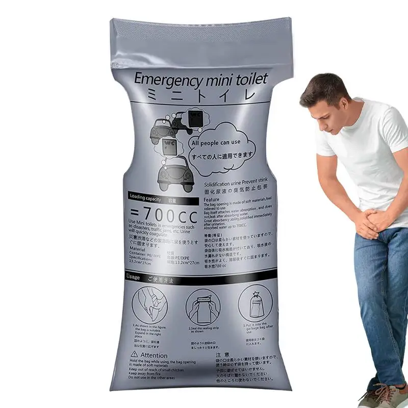 Urine Bags For Men Portable 700ml Travel Potty Vomit Bags Compact Travel Urine Bag Leak Proof Pee Bag For Men Women Children