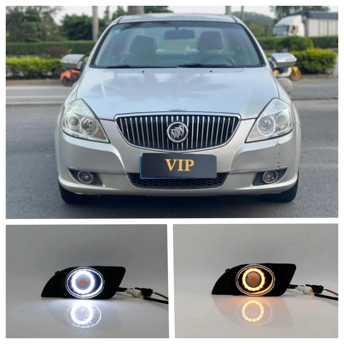 

Комплект светодиодных противотуманных фар для Buick Excelle 2008-2012 с двухцветными дневными ходовыми огнями Angel Eye