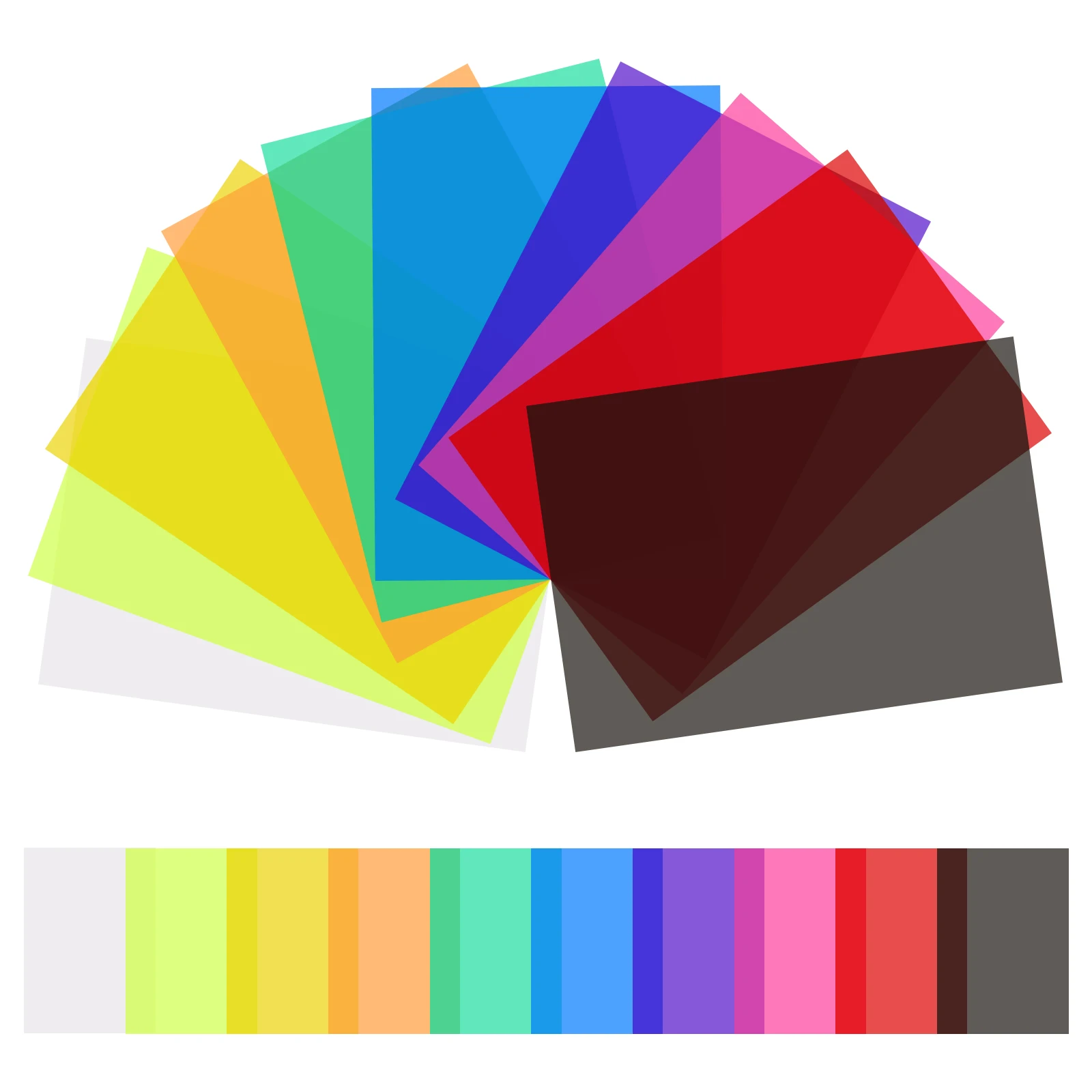 

20 Pcs Colored PET Sheets 29 7x21 cm Bright Colors Free Cutting Double Protective Covers Sturdy Plastics High