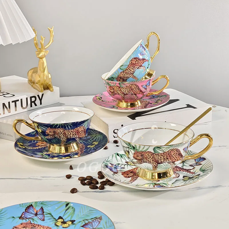 

High Grade Exquisite Bone China Coffee Set Coffee Cup Teapot High Appearance Afternoon Tea Gift Box Set