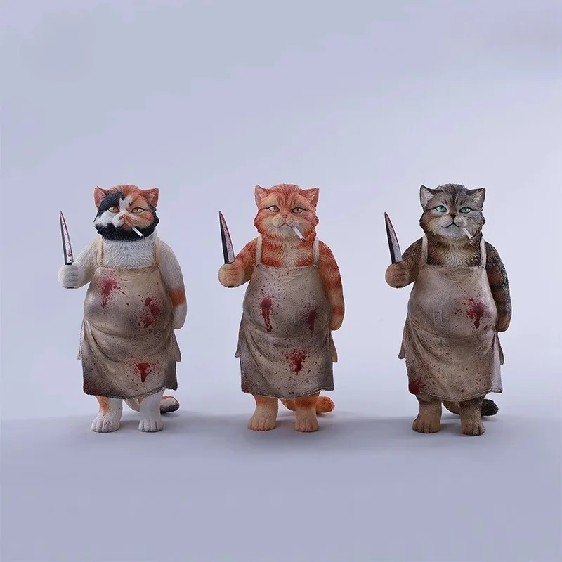 

Предпродажа JXK 1/6 масштаб, смоляная мясник-кошка с фартуком, модель животного для 12 дюймов, экшн-фигурки, реквизит, орнамент, подарок