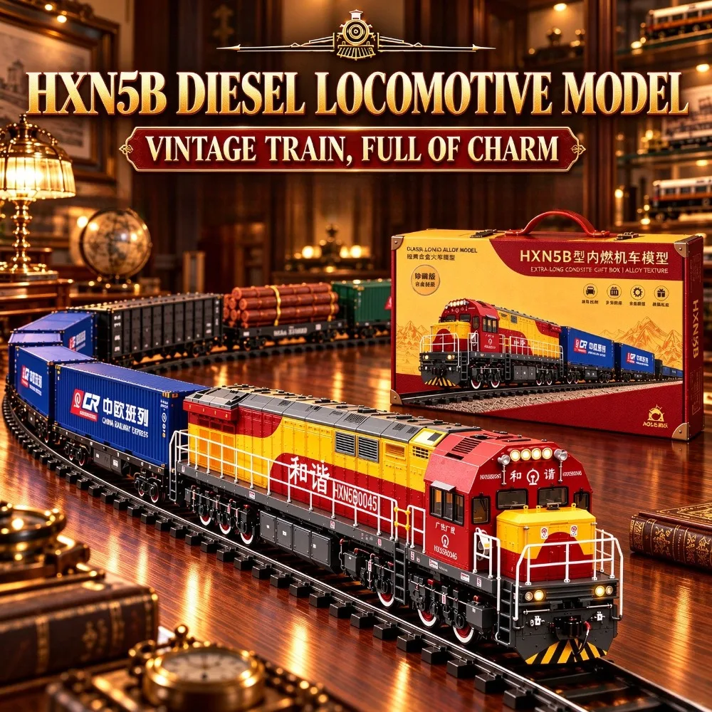 Alloy Electric Toy Train HXN5B Diesel Freight Locomotive Train Set Sand Table Layout Decoration Multiple Style Selection