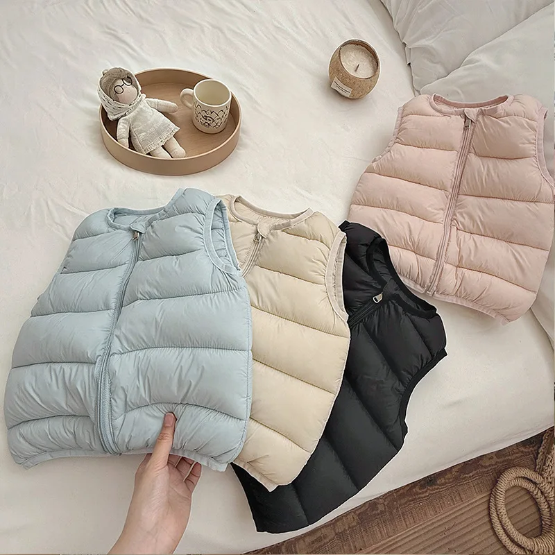 2026 Neue Leichte Kinder-Daunenjacke mit Rundhalsausschnitt, Warme Babyweste, Vielseitige Kinderbekleidung – Detail 6