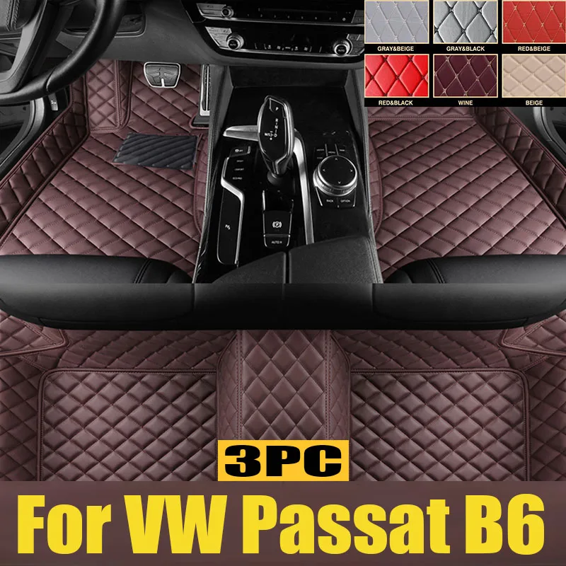 

Custom Made Leather Car Floor Mats For VW VW Passat B6 2007 2008 2009 2010 2011 Carpets Rugs Foot Pads trunk mat