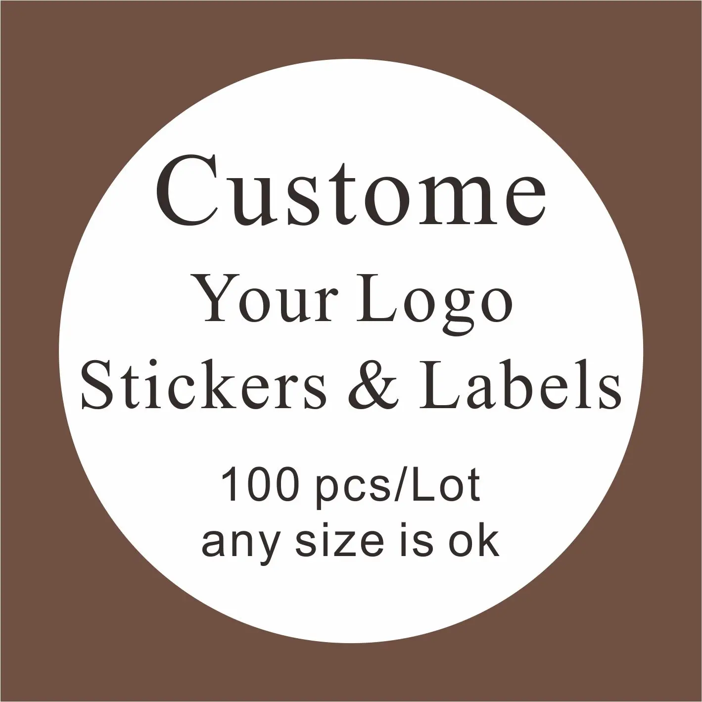 

100pcs Custom LOGO Stickers White Label/Wedding Packaging sticker design Kraft baking your own name,THANK YOU labels