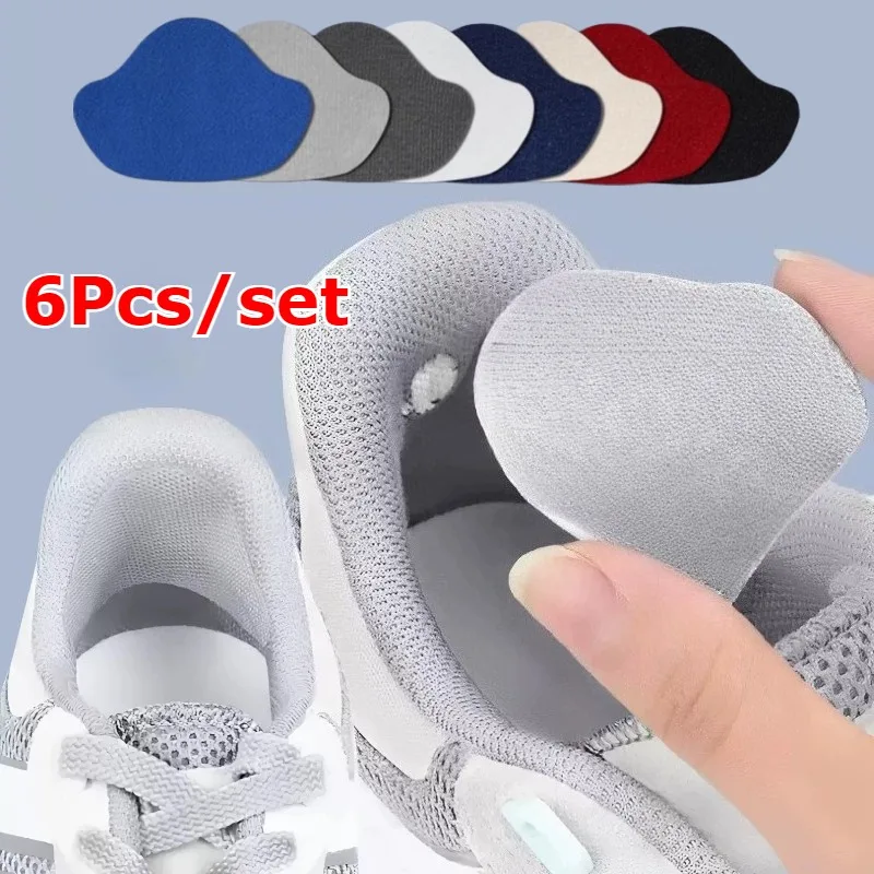 6Pcs Sneaker Heel Repair Patches Wear-Resistant Shoe Heel Protector Stickers to Mend Worn Holes for Sneakers Leather Shoes