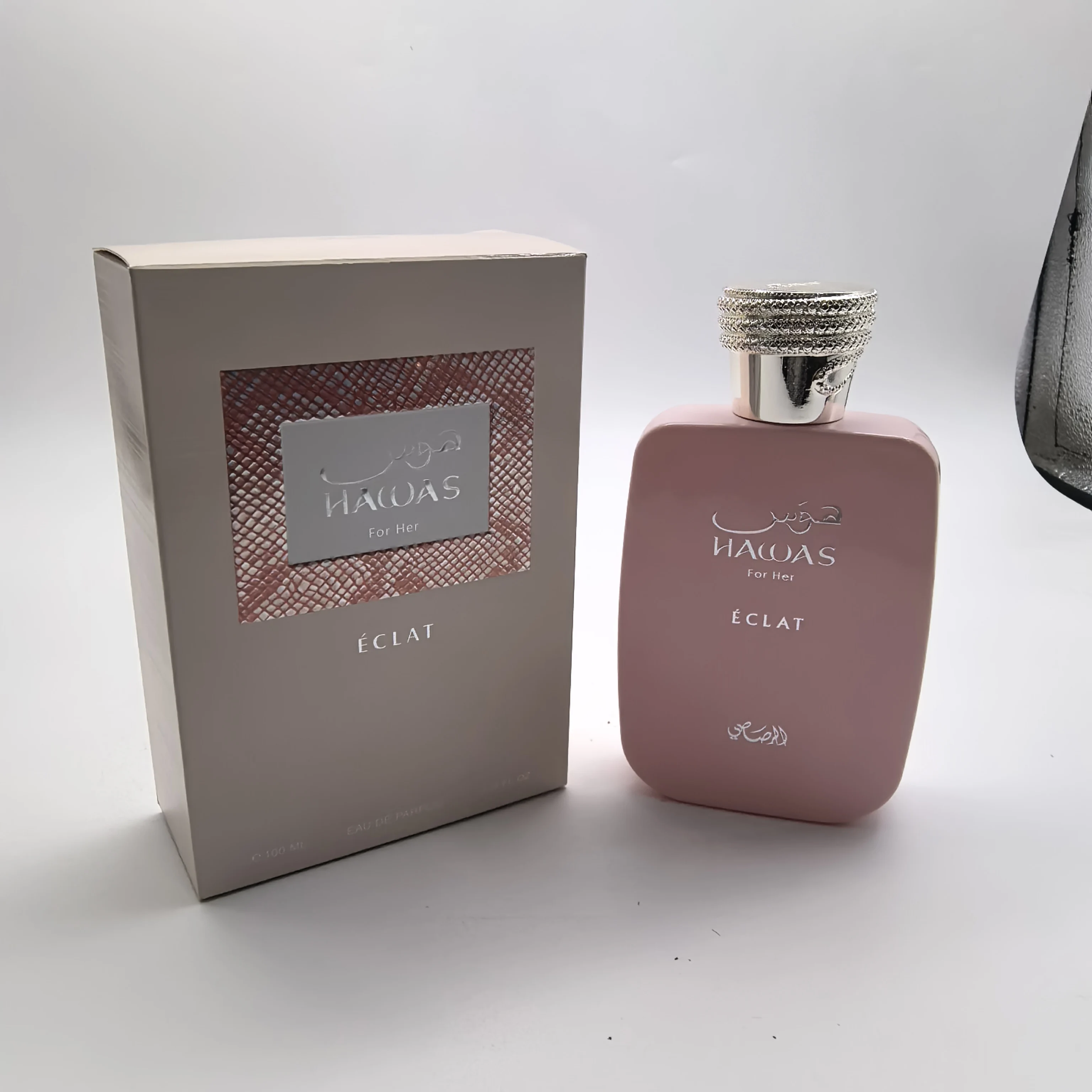 Rasasi Hawas Eclat EDP للنساء 3.4 أونصة - عطر فواكه زهور حلوة يدوم طويلاً، هدية فاخرة أنيقة لعيد الميلاد وعيد الحب