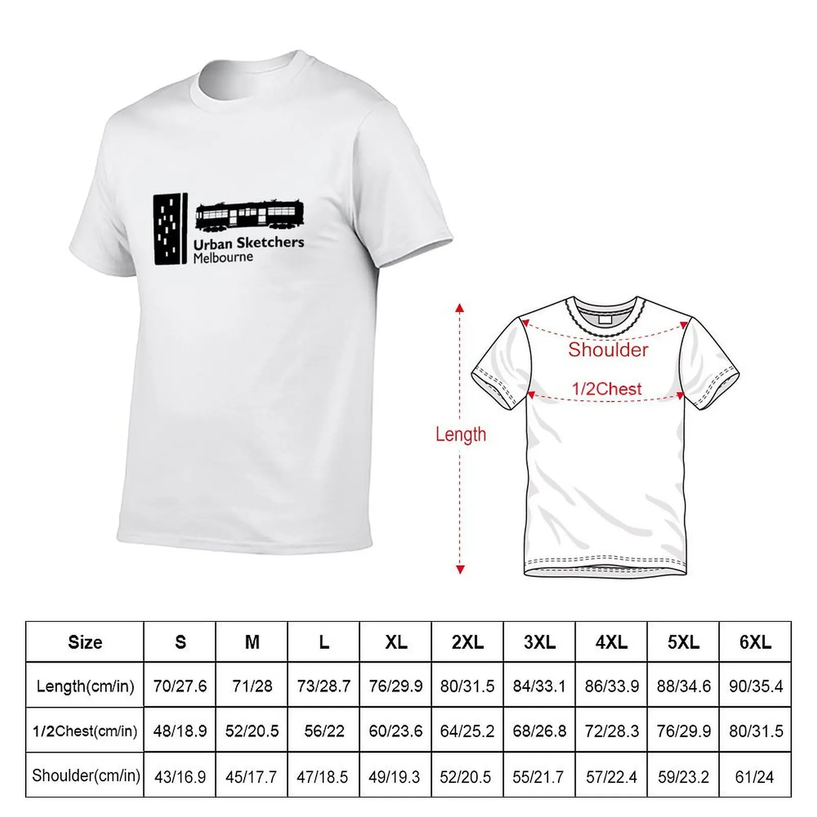 USK Melbourne - large black logo on front T-Shirt t shirts for man pack cotton man t shirts graphic T-Shirt
