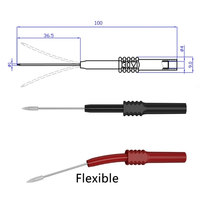25Pcs Multimeter Test Leads Set Professional Test Leads Set with Test Tweezer Wire Piercing Probes Set Test Hook Clips