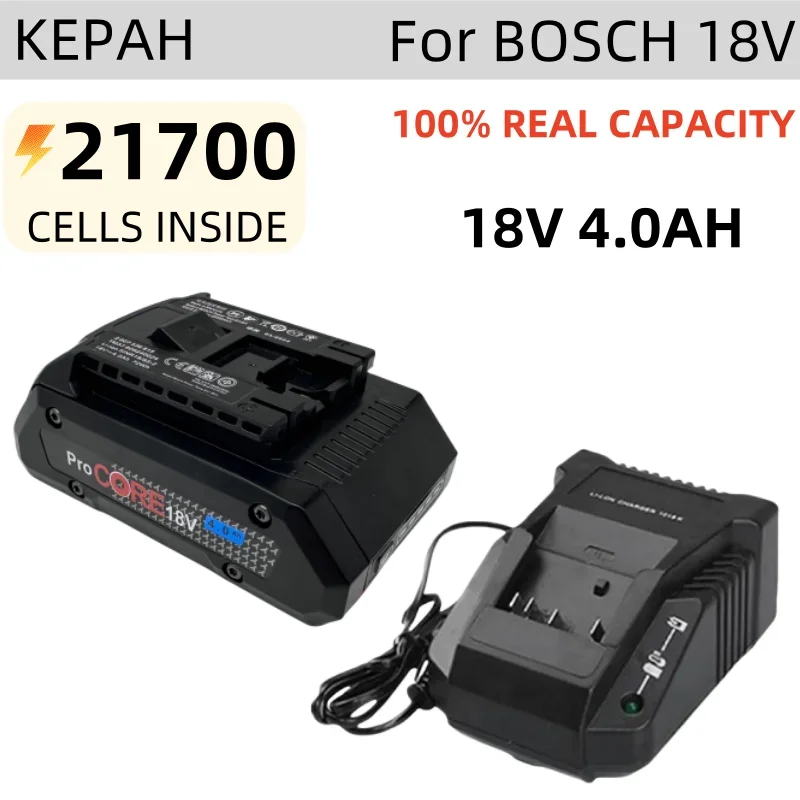 18V 4000mAH ProCORE replacement battery, for Bosch 18V cordless tools BAT609 BAT618 GBA18V 21700 high power 5C power cell