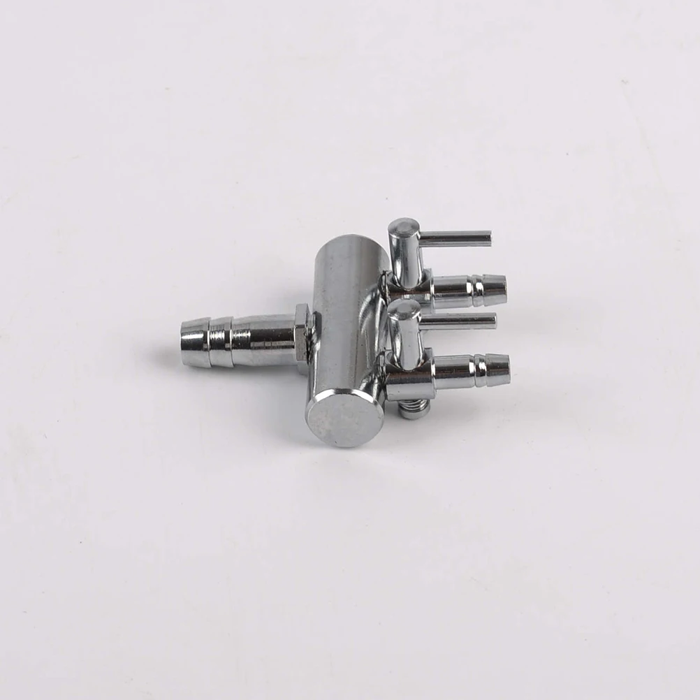 

2 Ways Air Pump Splitter Stainless Steel Oxygen Tube Distributor Flow Lever Aquarium 4mm Valve Fish Tank Pet Supplies