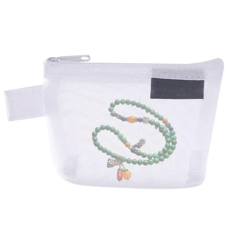 Mesh Storage Bag Reusable Triangular Mesh Coin Purses Multipurpose Mini Nylon Change Pouch For Cards Keys Coins Lipsticks