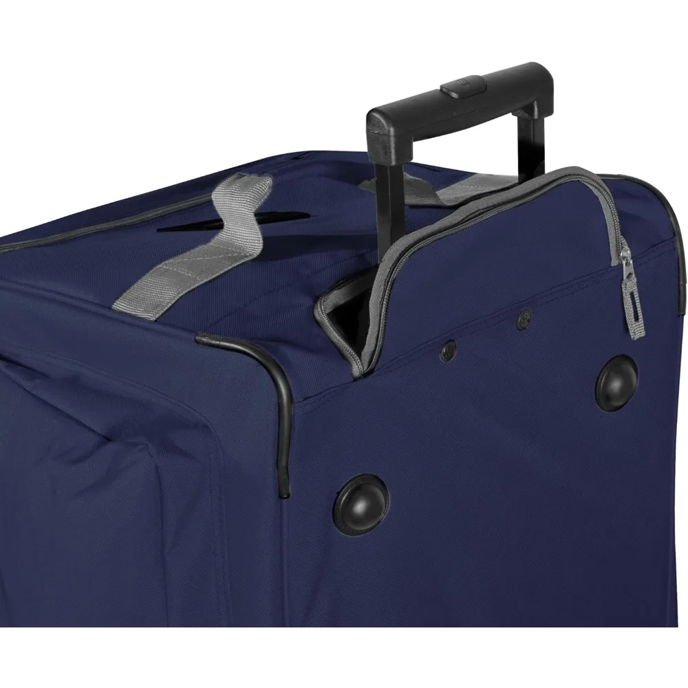 حقيبة القماش الخشن بعجلات مقاس 33 بوصة مع 8 جيوب، مقاومة للماء، حقيبة خفيفة الوزن للسفر #5