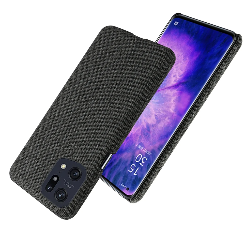 For Find X5 Pro Case For OPPO Find X5 Pro Realme GT2 9 Pro Plus 9i V25 C35 Luxury Cloth Texture Cover For OPPO A36 Reno7 Z SE 5G