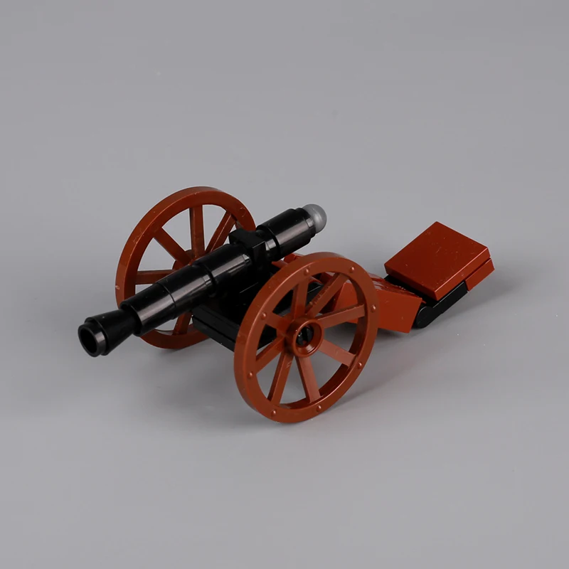 مدفع مدفع MOC النابليوني من القرون الوسطى ، كتل بناء ، أسلحة القراصنة ، عربة النقل ، ألعاب الطوب ، هدية للأطفال
