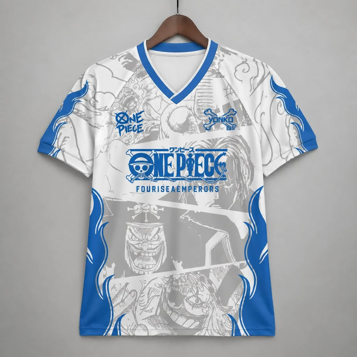 OnePiece Anime Collection Jersey Strohhut Crew Charakter Mesh Atmungsaktives Sport-Freizeit-T-Shirt für Erwachsene/Kinder Familien-Set – Detail 5