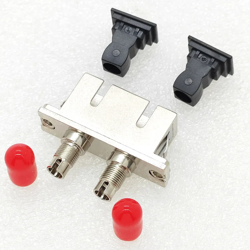 

1PCS Dual-Core DIN FC SC ST Fiber Optic Adapter Flange Connector Metal Material Coupler Low Insertion Loss Factory Wholesale